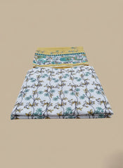 3 PC Unstitched Lawn Fabric with Floral Print – Summer Collection