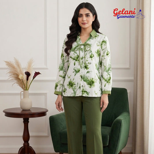 Silk T Shirt for Girls in Pakistan | Gelani Off-White