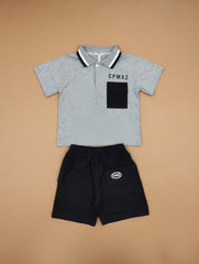 Premium Grey & Black Baby Suit for Boys | Glani Summer