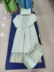 Off White Organza Stitched Long Maxi | Gelani Girls Formal