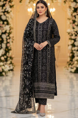 Black Chiffon Stitched Long Maxi | Gelani Girls Formal
