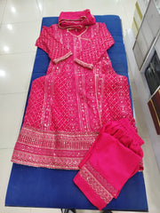 Maroon Chiffon Stitched Long Maxi | Gelani Girls Formal