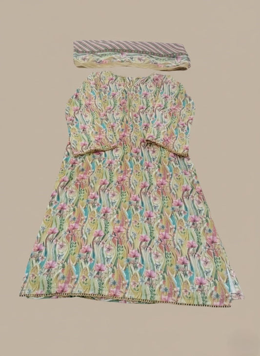 Floral Printed 3-Piece Lawn Suit for Women
