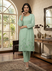 2 pc hand painted suit in Pakistan