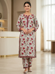 Stitched Light Gray Lawn Suit | Gelani Summer Women 2pc