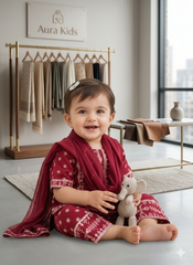 Maroon 3Pc stitched suit for girl | She Club Summer