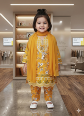 3pc Stitched Suit for Girl in Pakistan | She Club Summer