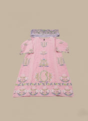 Pink Cotton Embroidered Kurta Set with Dupatta