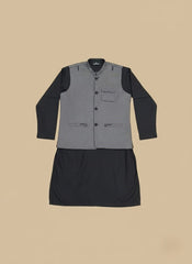 Premium Boys Kurta Waistcoat Set – Luxury Traditional 3-Piece Outfit for Kids