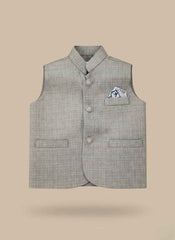 Best Boys Waistcoat Price in Pakistan – Light Gray Gelani Collection