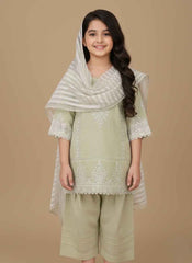 Light Green 3Pc stitched suit for girl | She Club Summer