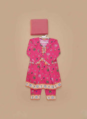 She Club 3pc stitched suit for girl – Pink Summer Cotton