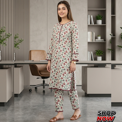 Stitched Light Skin Lawn Suit | Gelani Summer Women 2pc