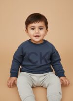 Buy Baby Calvin Klein Navy & Grey CK Logo Sweatshirt & Jogger Set | Gelani Kids Wear