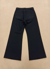 Women’s High-Waisted Black Flared Jeans – Wide Leg Denim
