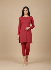 Women’s Premium Soft Cotton Red Leggings – Everyday Comfort & Style