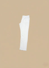 Women’s White Slim-Fit Ankle Pants – Stretch Comfort & Style