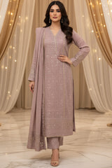 Maroon Chiffon Stitched Long Maxi | Gelani Girls Formal