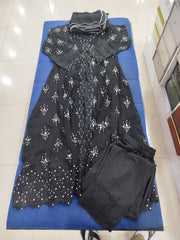 Black Chiffon Stitched Long Maxi | Gelani Girls Formal