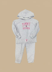 Tommy Hilfiger Boys Grey Tracksuit – Hooded Sweatshirt