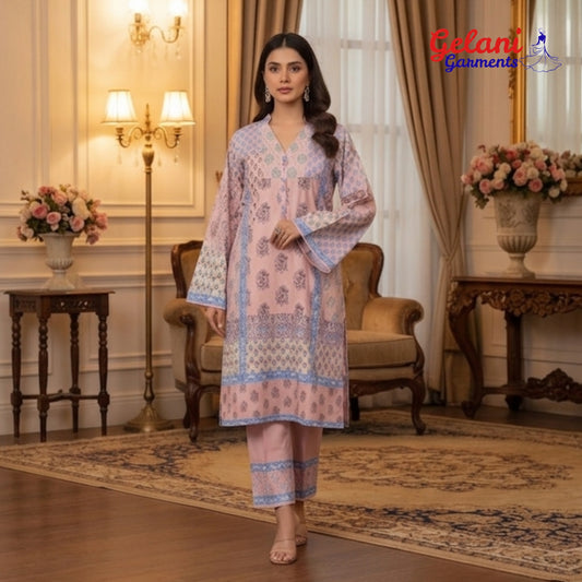 Stitched Silk Coord Set for Girls in Pakistan | Gelani