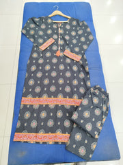 Stitched Black Lawn Suit 2pc | Gelani Summer Women Collection