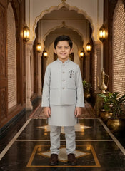 Buy Gray Waistcoat for Boys | Gelani Stitched Collection – Stylish Ethnic Wear