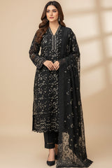 Black Organza Stitched Long Maxi | Gelani Girls Formal