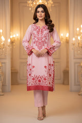Hand Printed Pink Cotton Suit | Gelani Girls Summer Wear