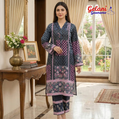 Stitched Silk Coord Set for Girls in Pakistan | Gelani