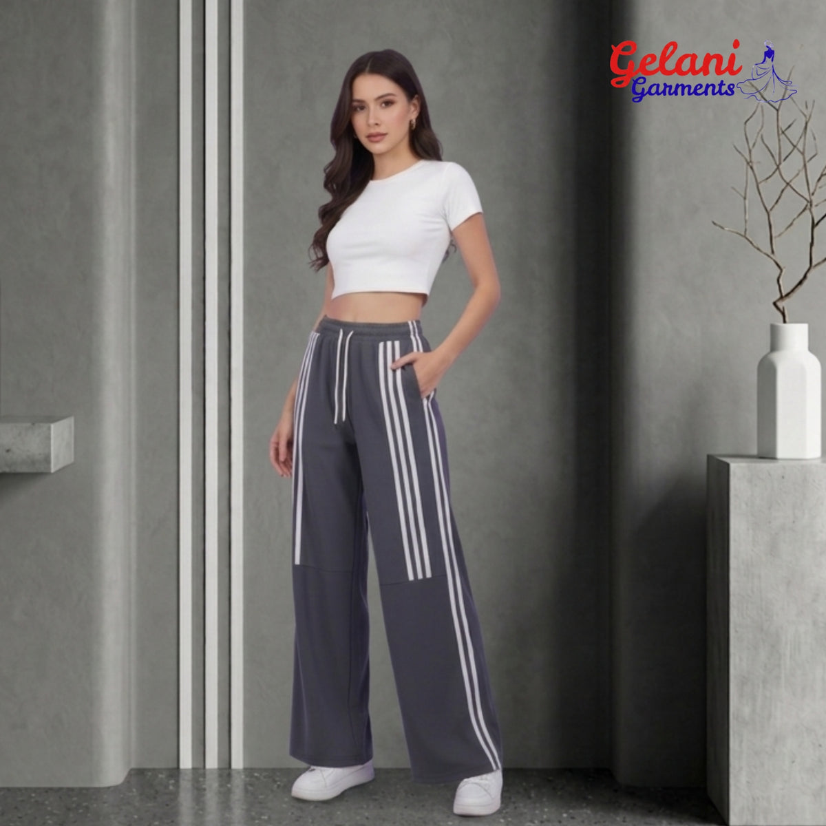 Gray Bel Battom Trouser for Girls in Pakistan | Gelani