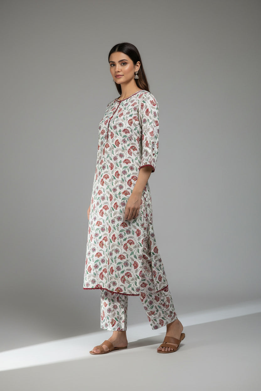 Stitched Light Skin Lawn Suit | Gelani Summer Women 2pc