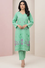 Hand Printed Green Cotton Suit | Gelani Girls Summer Wear