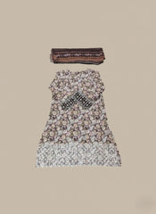 Chic Brown Floral Printed Lawn Dress with Embroidered Details & Dupatta