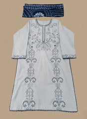 Elegant Embroidered 3 Piece Lawn Suit with Tie & Dye Dupatta