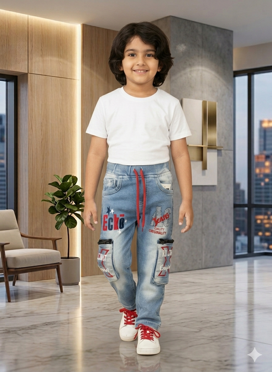 Buy Boys Cargo Denim Jeans – Gelani Winter Wear