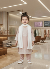 Light Pink 3Pc stitched suit for girl | She Club Summer