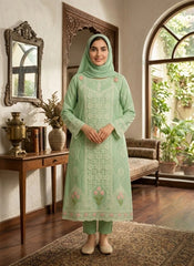3-Piece Embroidered Lawn Suit Stitched