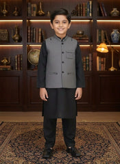 Premium Boys Kurta Waistcoat Set – Luxury Traditional 3-Piece Outfit for Kids