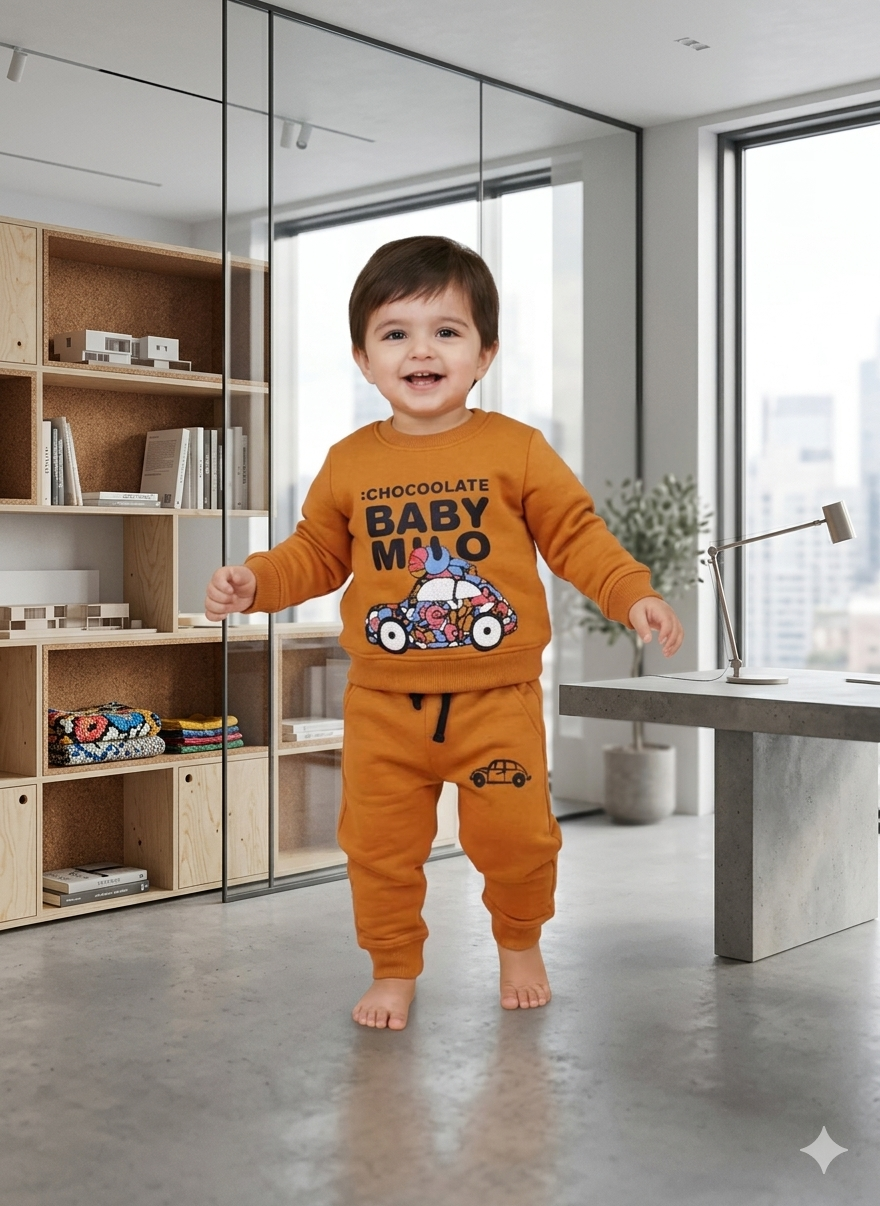 Buy Kids Bear Print Tracksuit – Cozy Sweatshirt & Joggers | Gelani Kids Wear