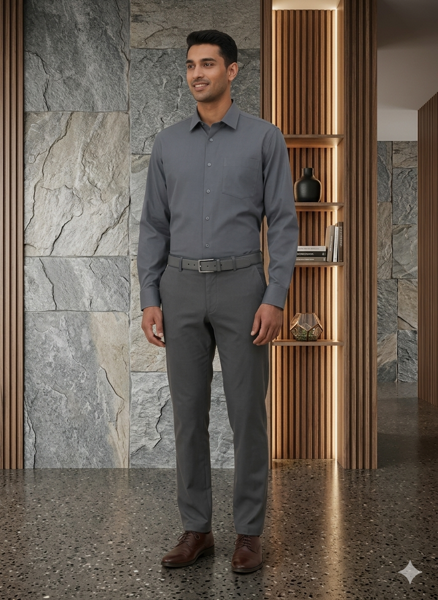 Men Charcoal Formal Shirt |