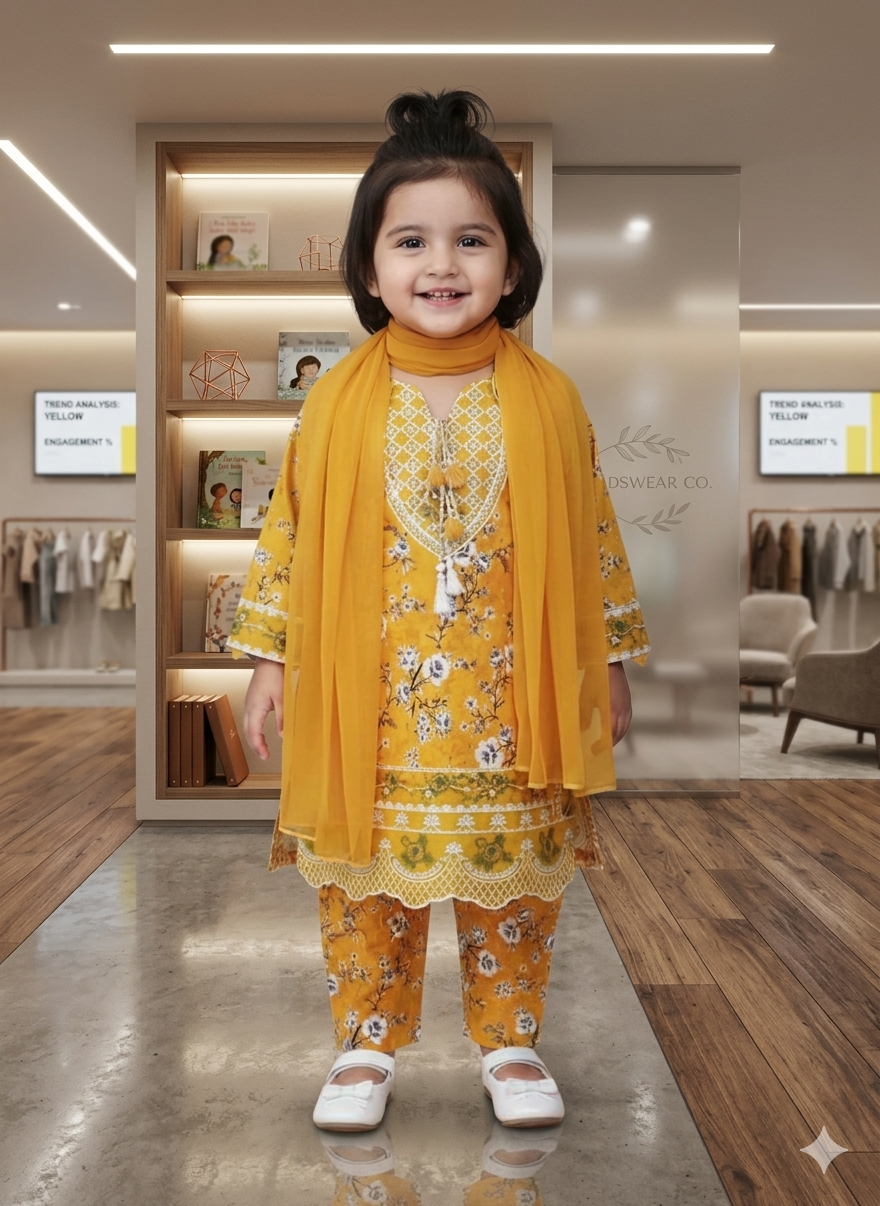 3pc Stitched Suit for Girl in Pakistan | She Club Summer