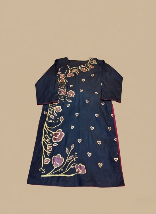 Hand-Painted Kurti for Women – 2-Piece Stitched Ethnic Wear