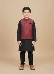 Kids Waistcoat Kurta Set – Stylish Traditional 3-Piece Outfit for Boys