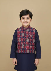 Premium Boys Kurta Waistcoat Set – Elegant Traditional 3-Piece Outfit for Kids