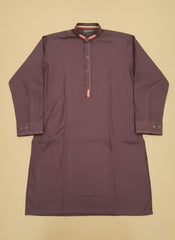 Premium Maroon Boys Kurta with Contrasting Collar Detailing – Stylish Traditional Wear for Kids
