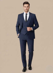 3pc dress suit for men in Blue & Brown | Gelani’s