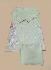 Buy 2 Pc Hand Painted Cotton Suit Pakistan | Pista Green