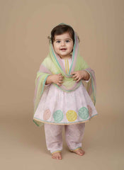 Pink 3Pc stitched frock suit for girl | She Club Summer
