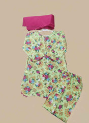 She Club 3pc stitched suit for girl – Light Green Summer